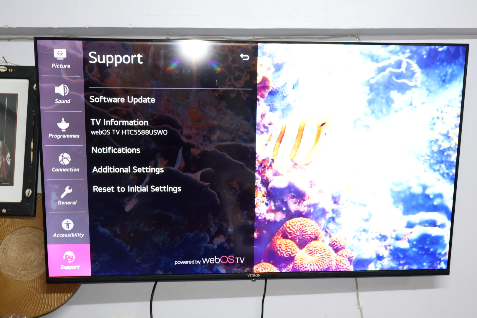 Vitron 55″ Smart 4k UHD Frameless TV
