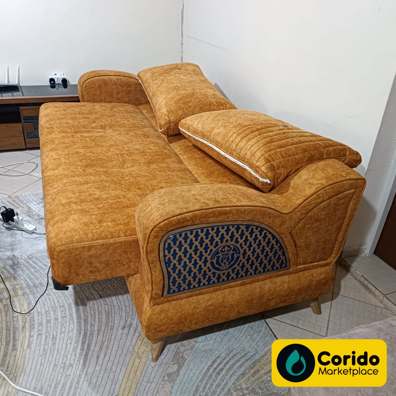 MUSTARD 3-SEATER SOFA BED | Corido Marketplace