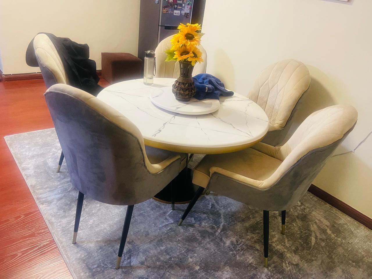 6 SEATER MARBLE TOP DINING SET | Corido Marketplace