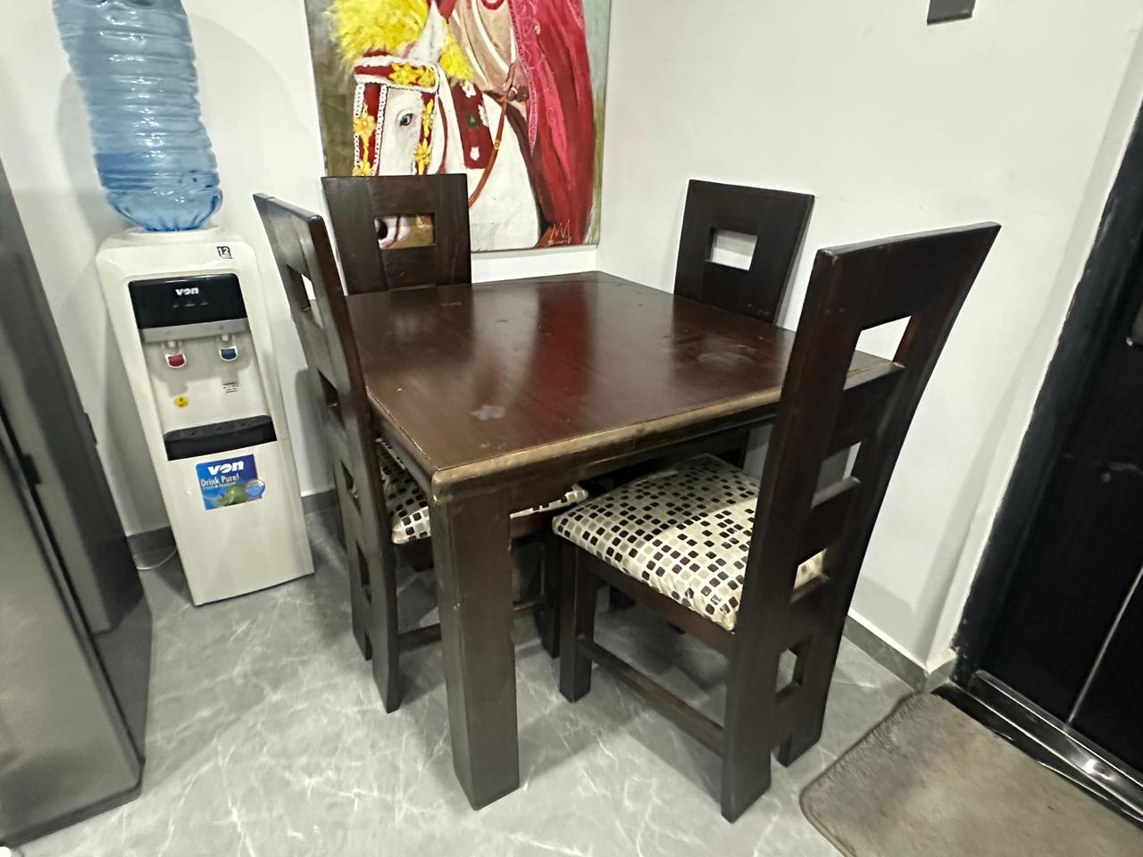 4-SEATER LOCALLY-MADE WOODEN DINING SET