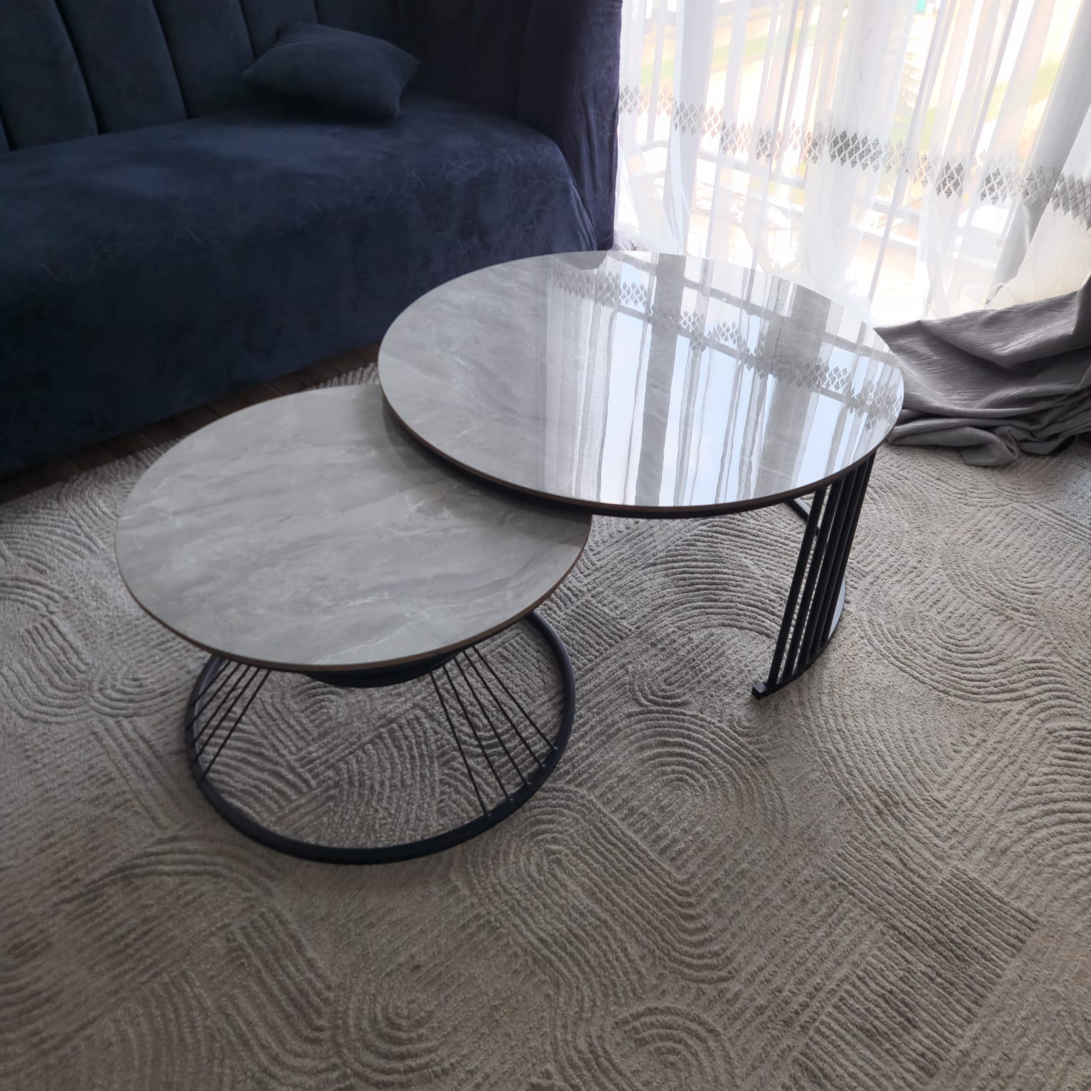 2 Nest Of Marble Top Coffee Table