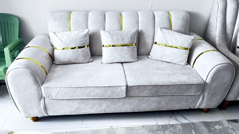 Blue Luxe & Pearl Suede Living Room Set | Corido Marketplace