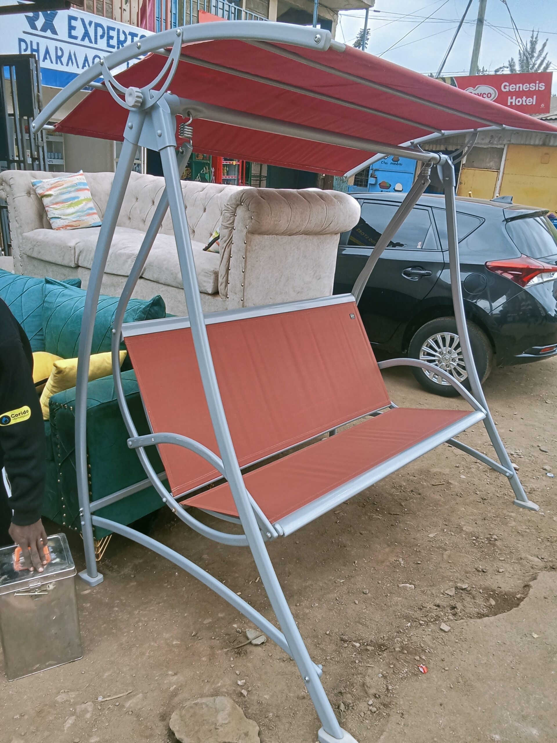 2 Seater Outdoor Swing with Canopy