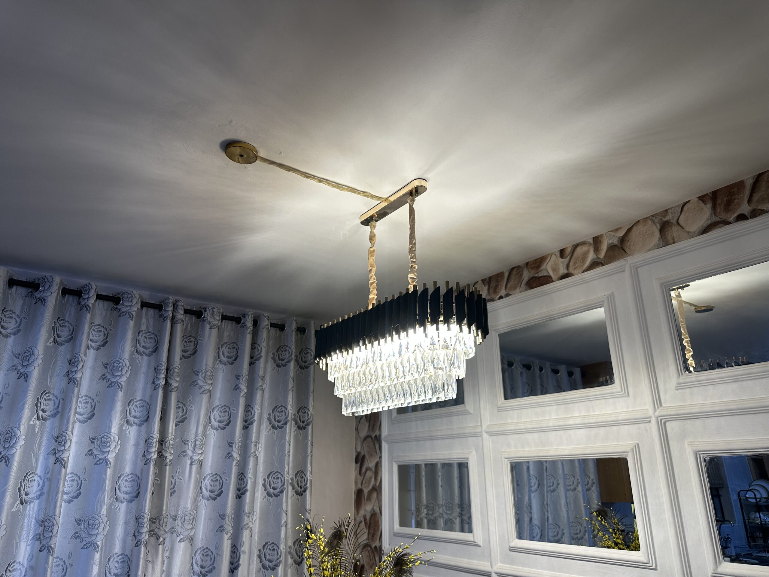 Stunning Rectangular Crystal Chandelier