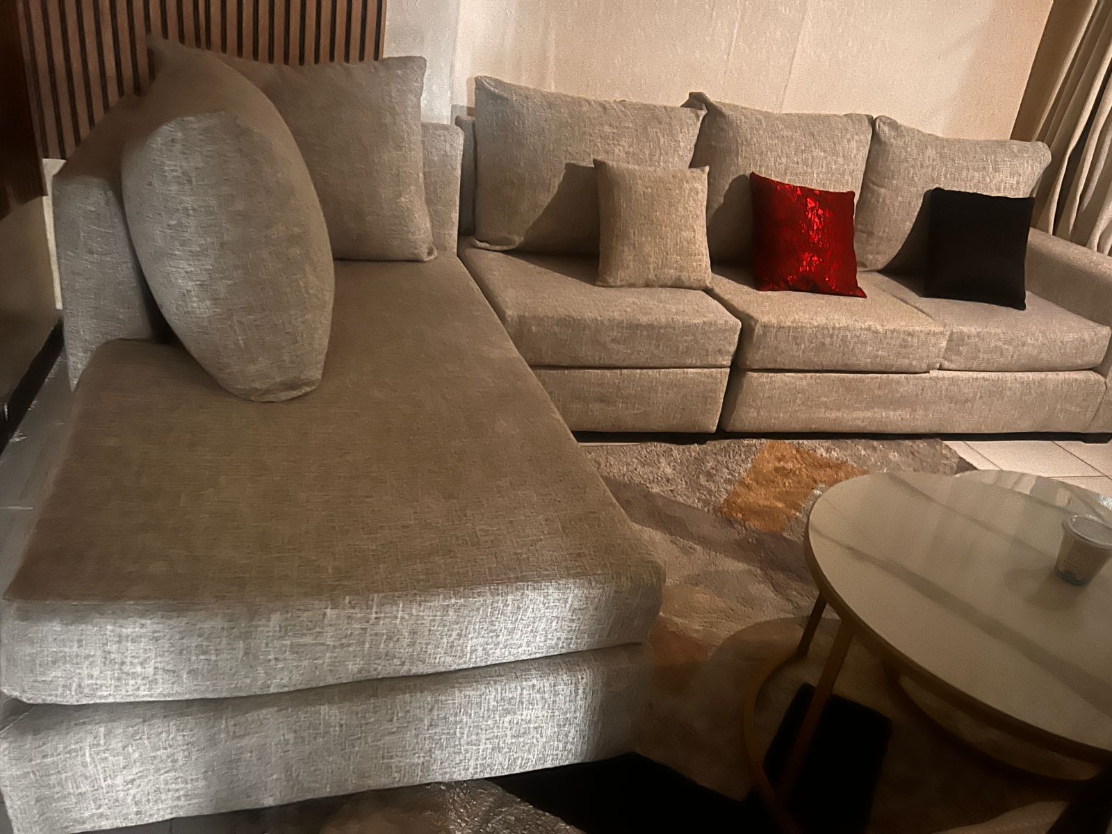 Elegant L-Shape Cream Sofa for Modern Living Rooms