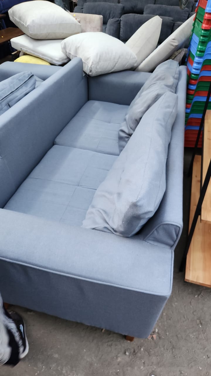 Modern Light Grey 3-Seater Sofa Set