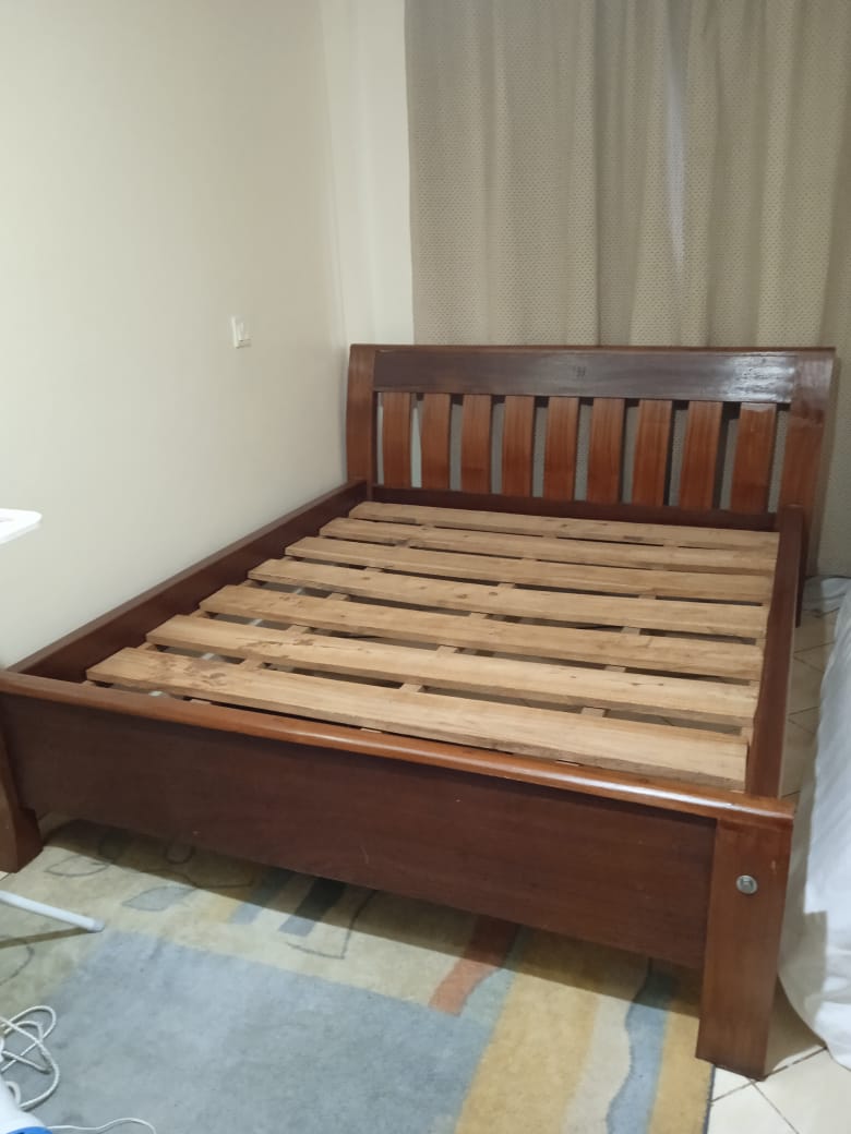 Strong Brown 5 by 6 wooden bed