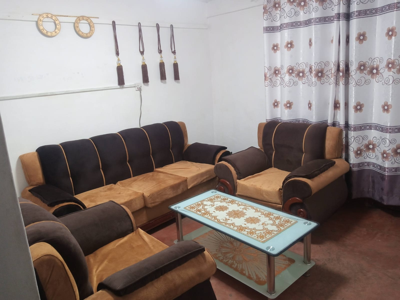 Brown 5-Seater Sofa Set