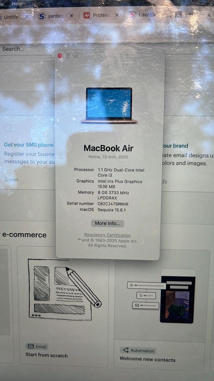 MacBook Air 2020 | Core i3 | 8 GB