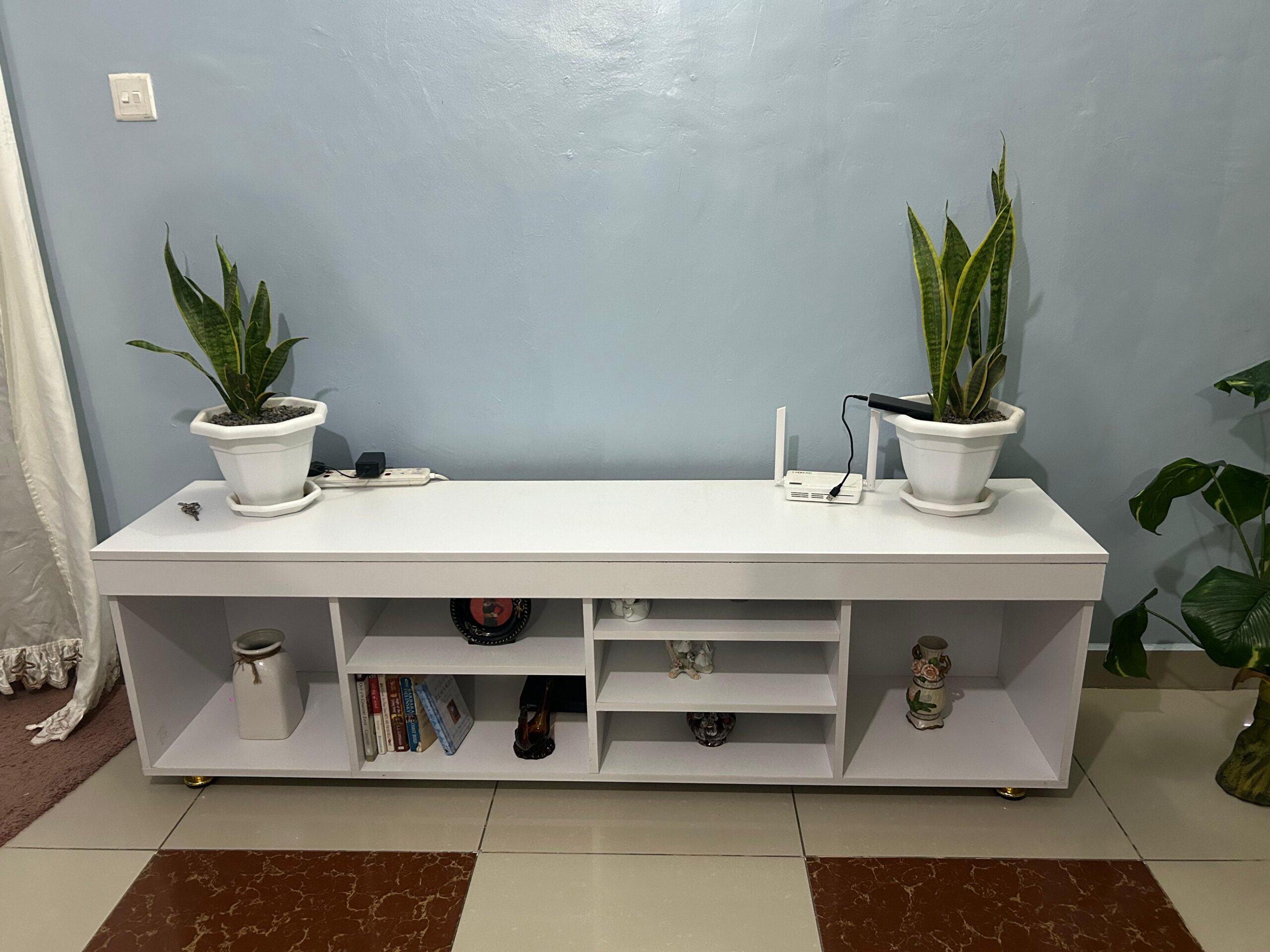 White 6ft TV Stand