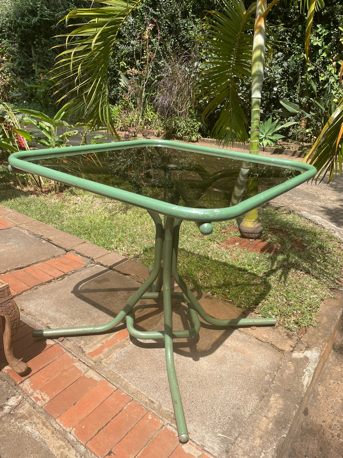 4 Seater Modern Outdoor Table with Glass Top 3 4 Seater Modern Outdoor Table with Glass Top