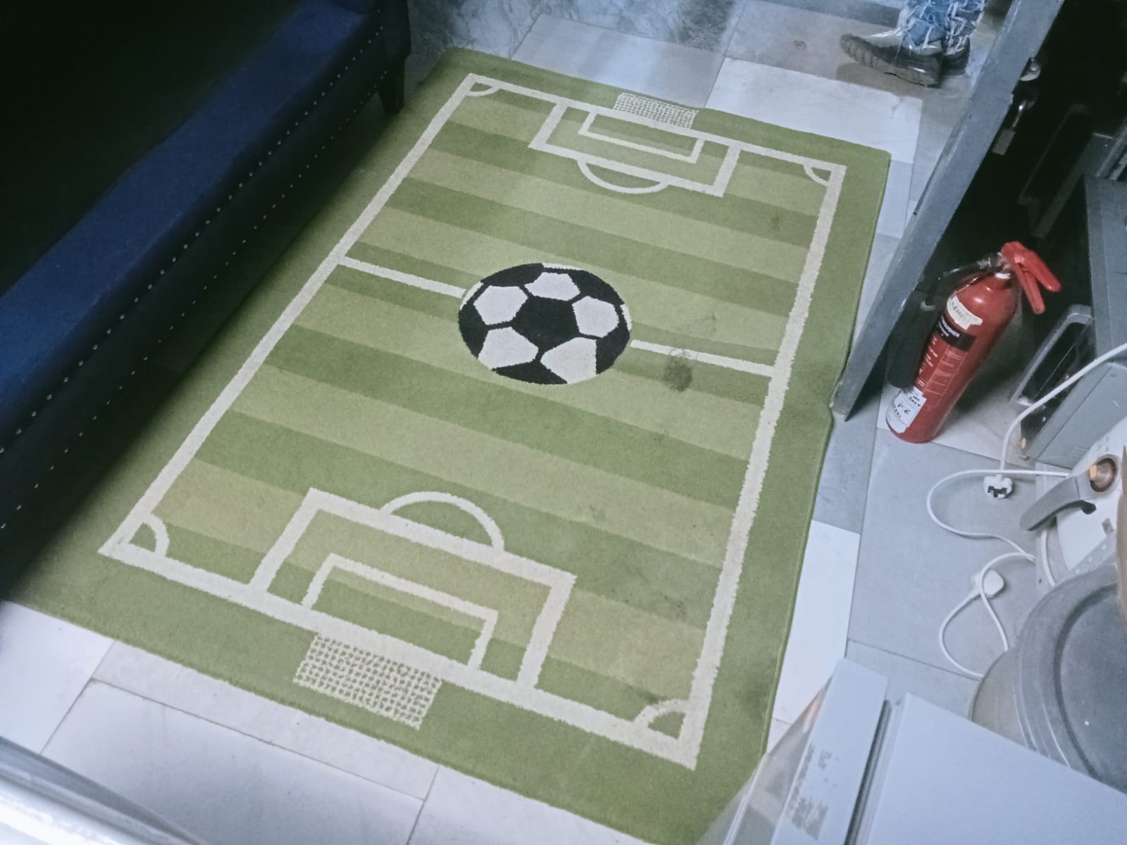 Green Football Themed Carpet
