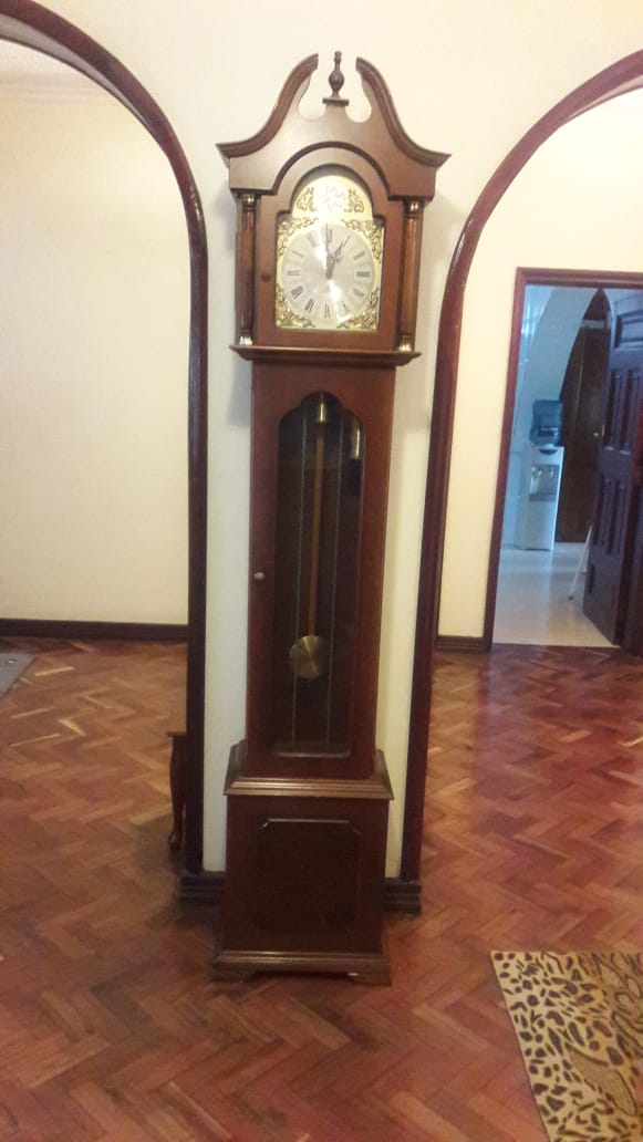 Antique Belgian Grandfather Clock 