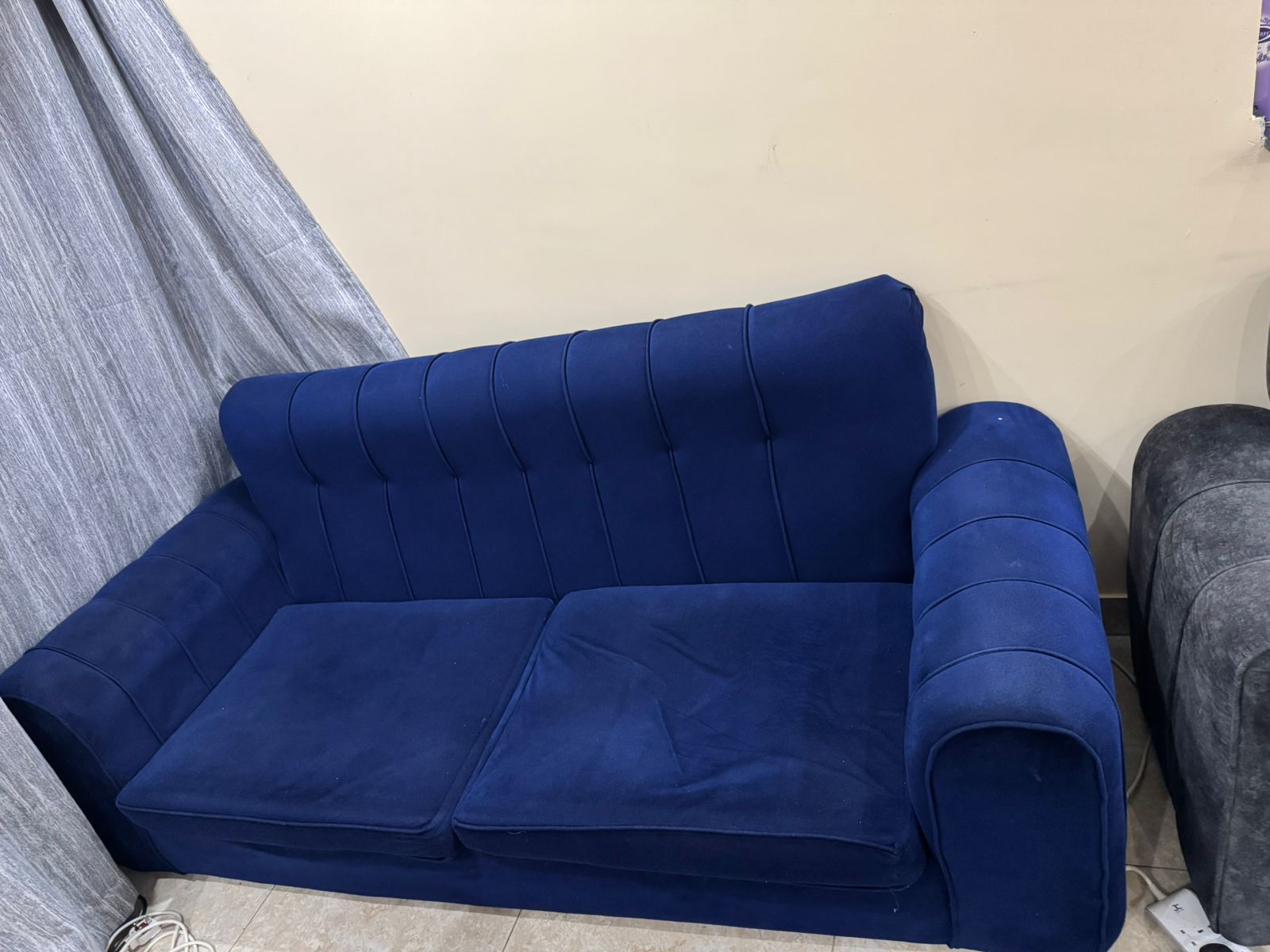 Blue 3-Seater Sofa Set