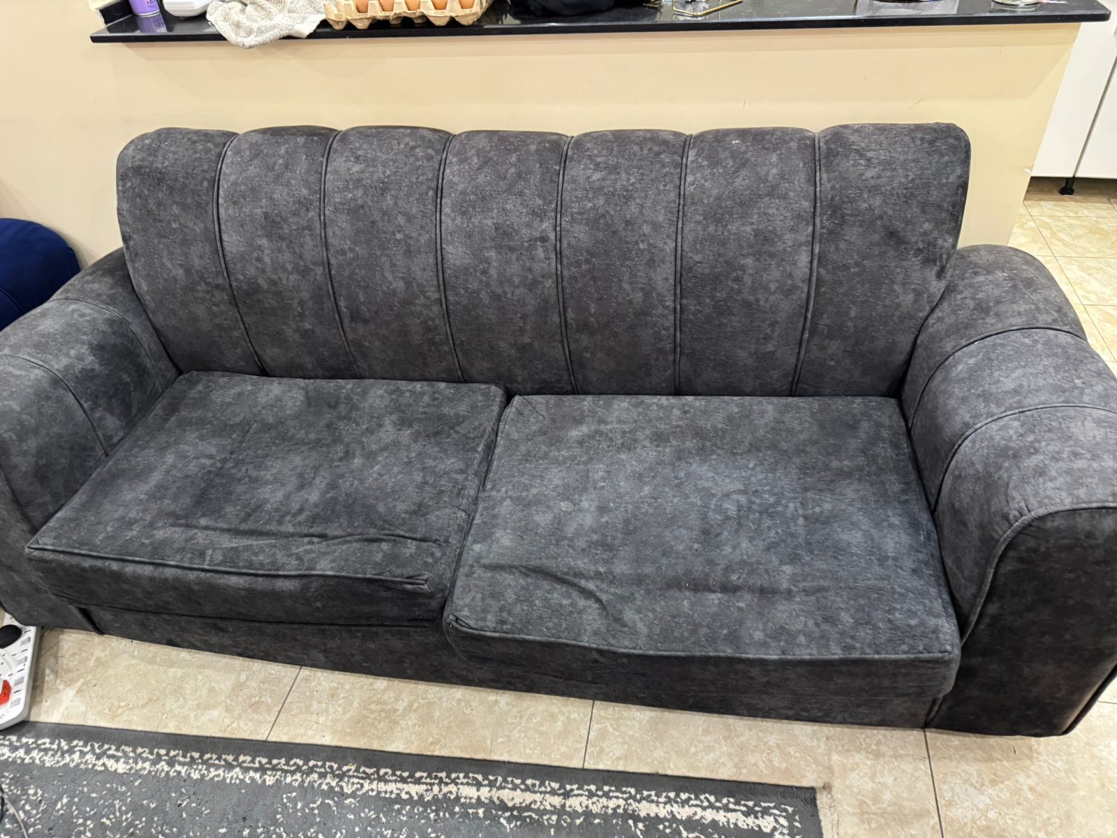 3-Seater Modern Grey Sofa