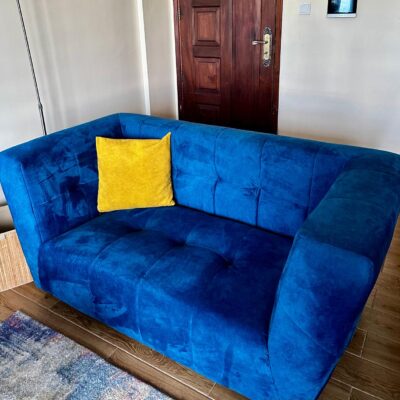 Elegant 3-Seater + 2-Seater Blue Sofa Set