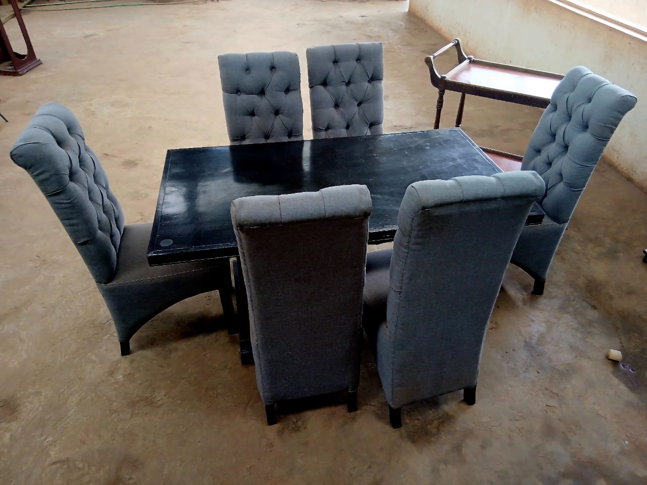 Grey 6-Seater Dinning Table Set 