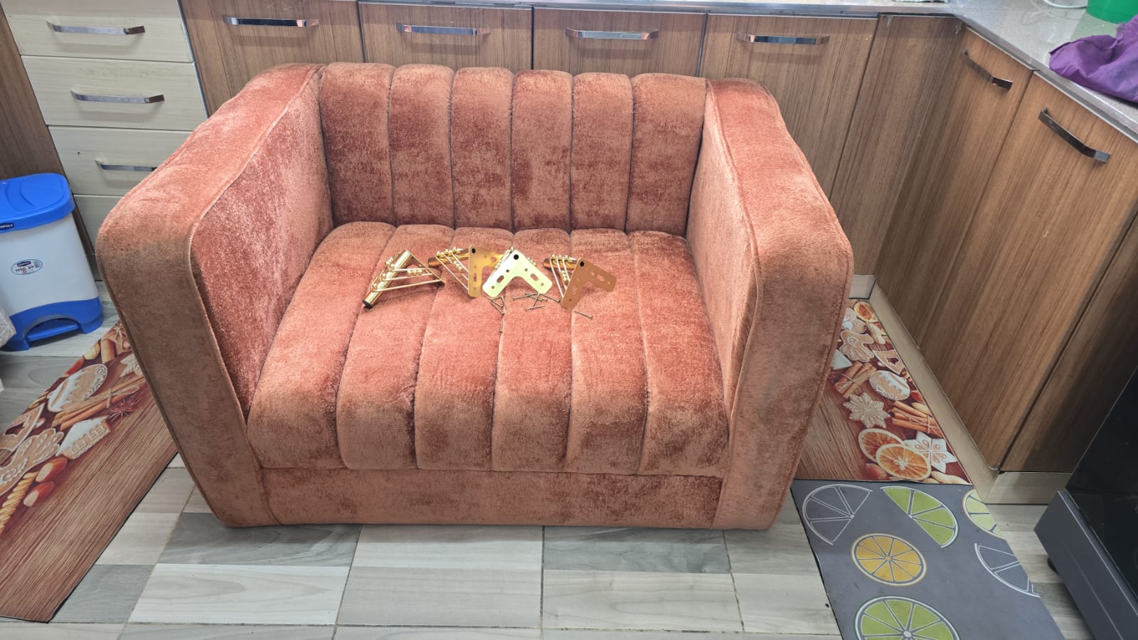 Rust Orange 2-Seater Sofa on Sale 2 Rust Orange 2-Seater Sofa on Sale