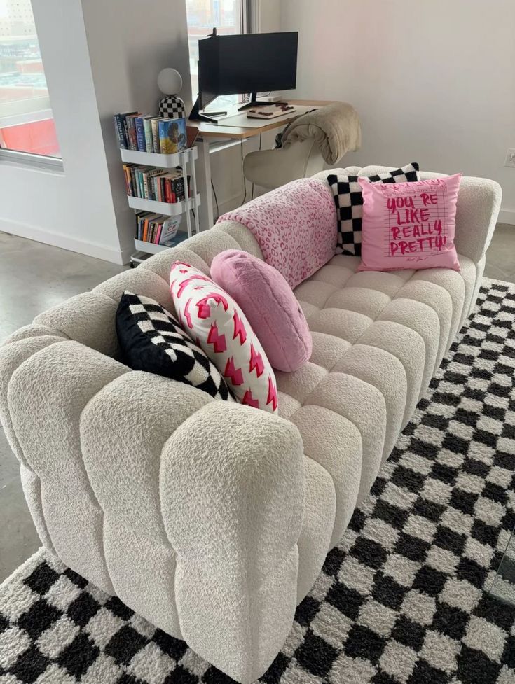 Cream Tufted 3- Seater Sofa