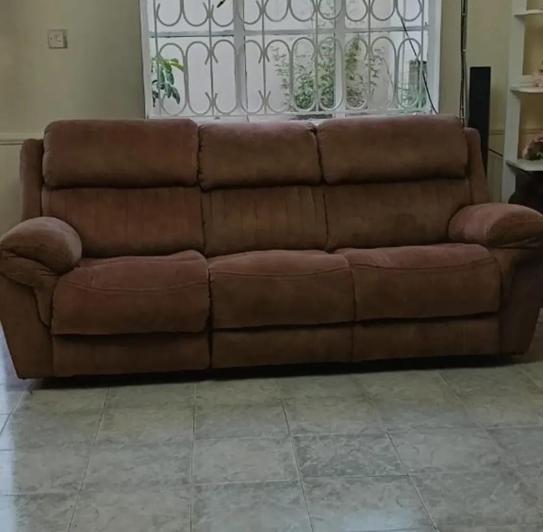 Modern Brown 7-Seater Recliner Sofa Set