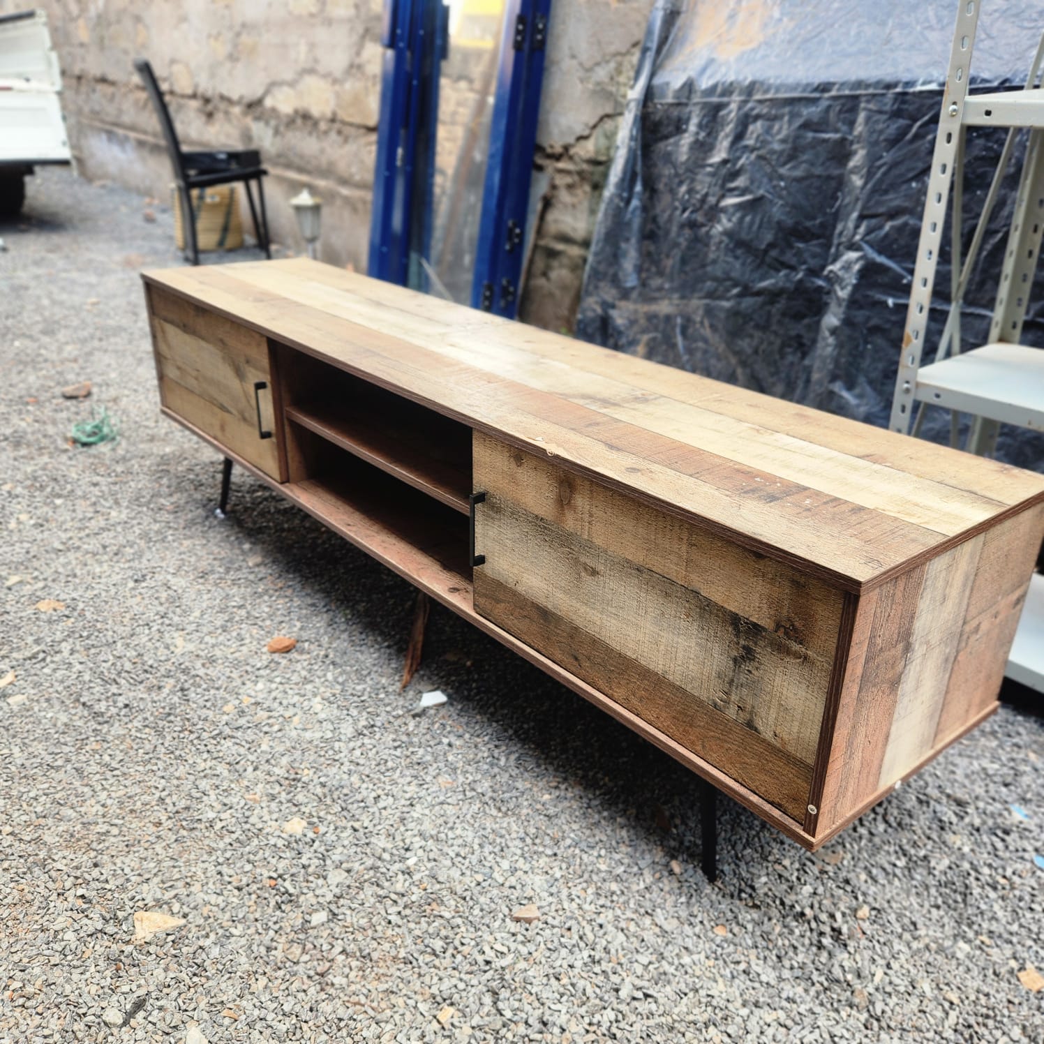 Modern Rustic TV Stand 2 Modern Rustic TV Stand