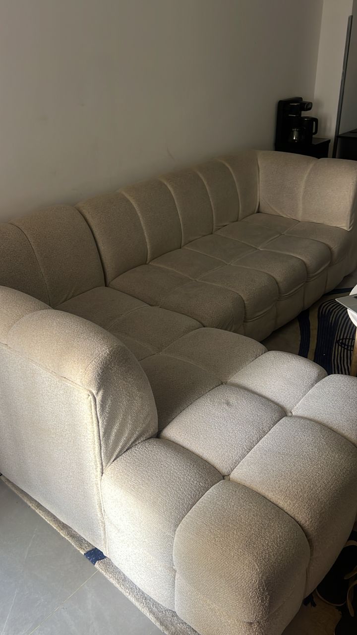 White 6 Seater L-Shape Sofa Set 2 White 6 Seater L-Shape Sofa Set