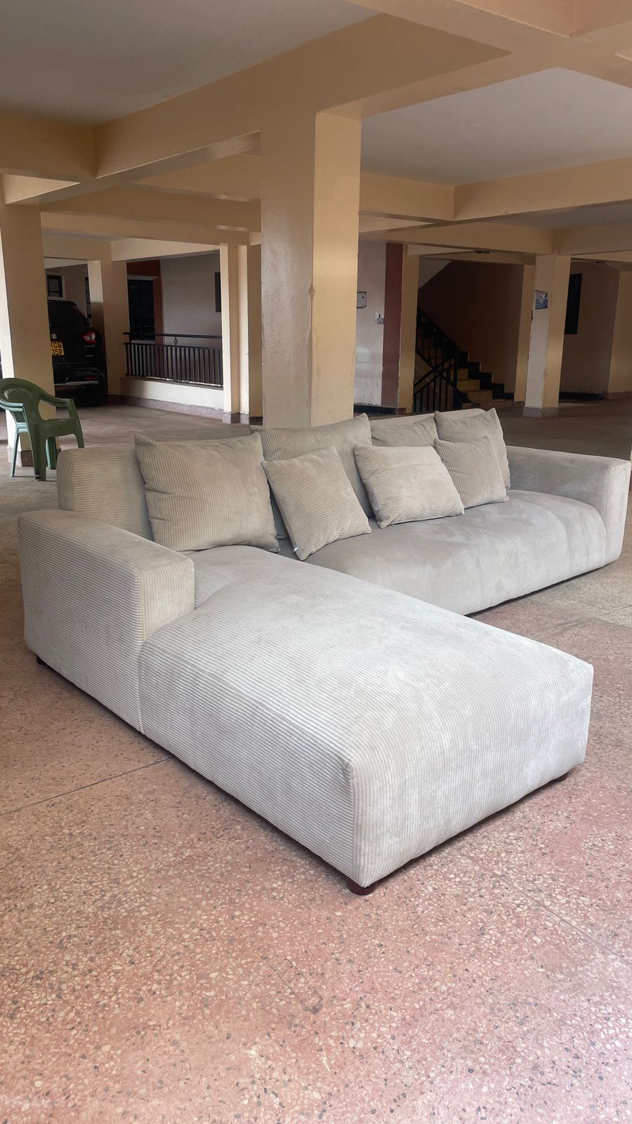 Off White L-Shaped Sofa Set On Sale | Corido Marketplace