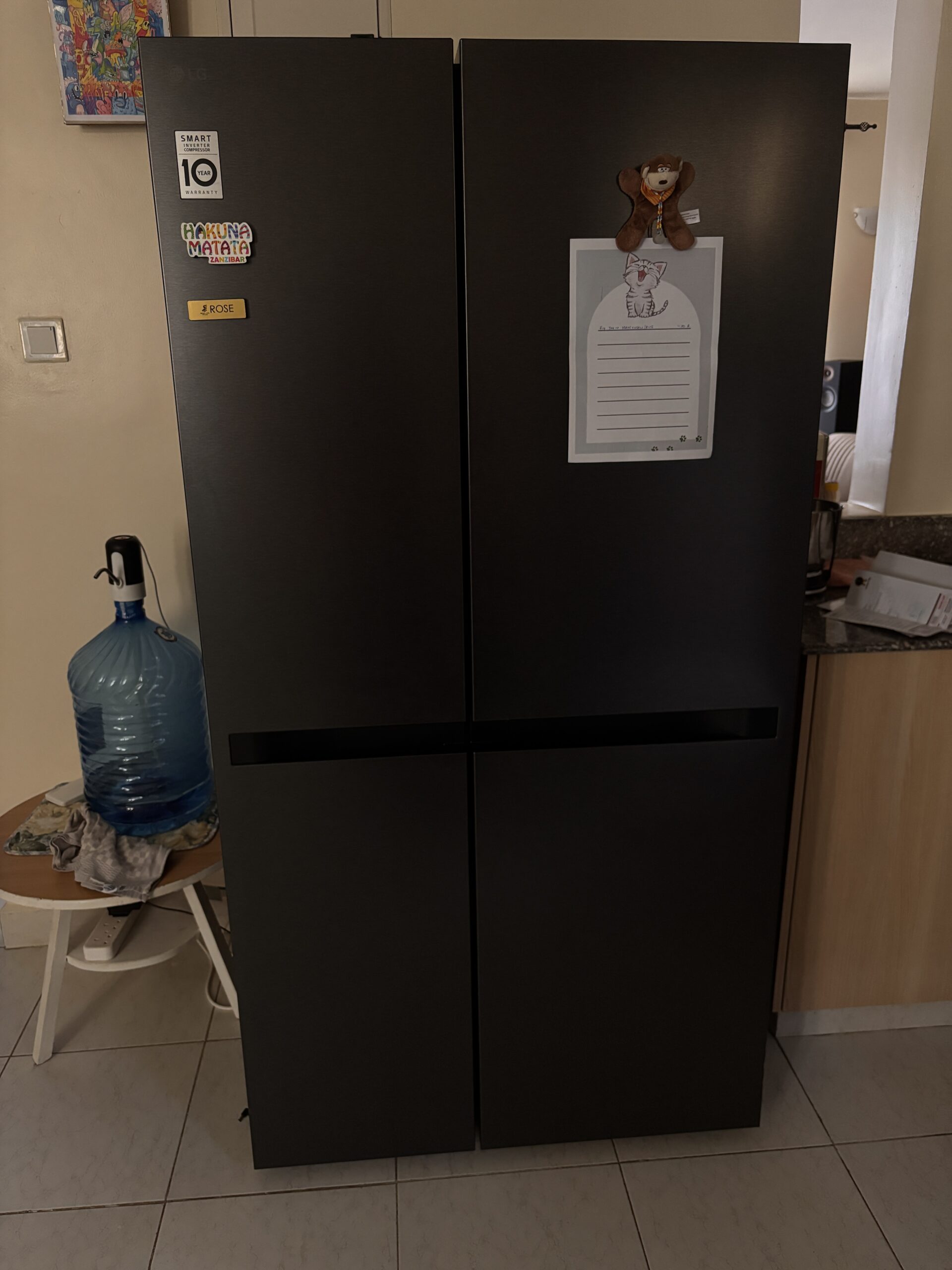 Clean LG 664L Side-by-Side Fridge