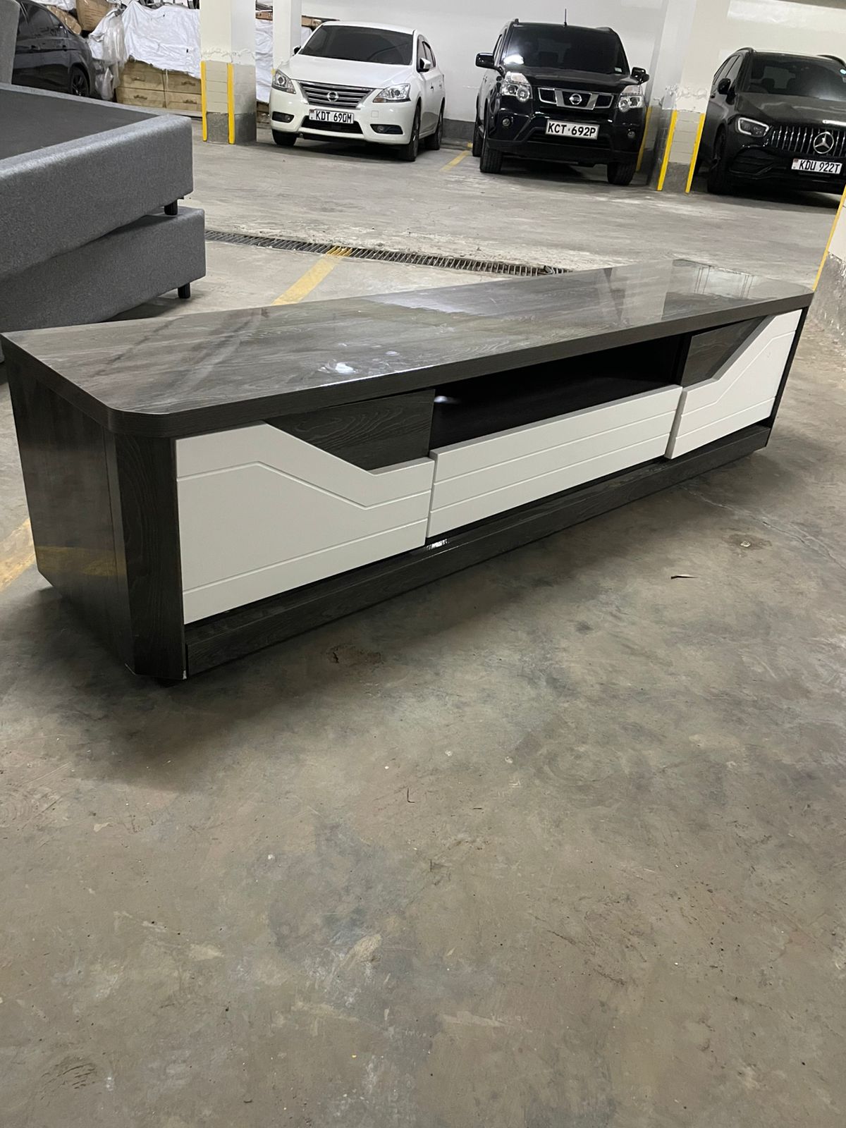Black and White tv stand