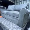 Gray Velvet 5-Seater Sofa Set