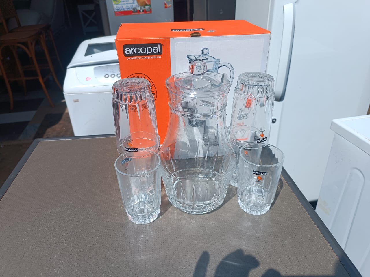 Arcopal Glass Water Jug Set 2 Pieces Remaining 2 Arcopal Glass Water Jug Set