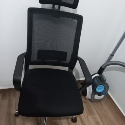Comfortable Black Office Chair with Headrest