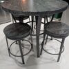 Contemporary High Dining Table with Stools