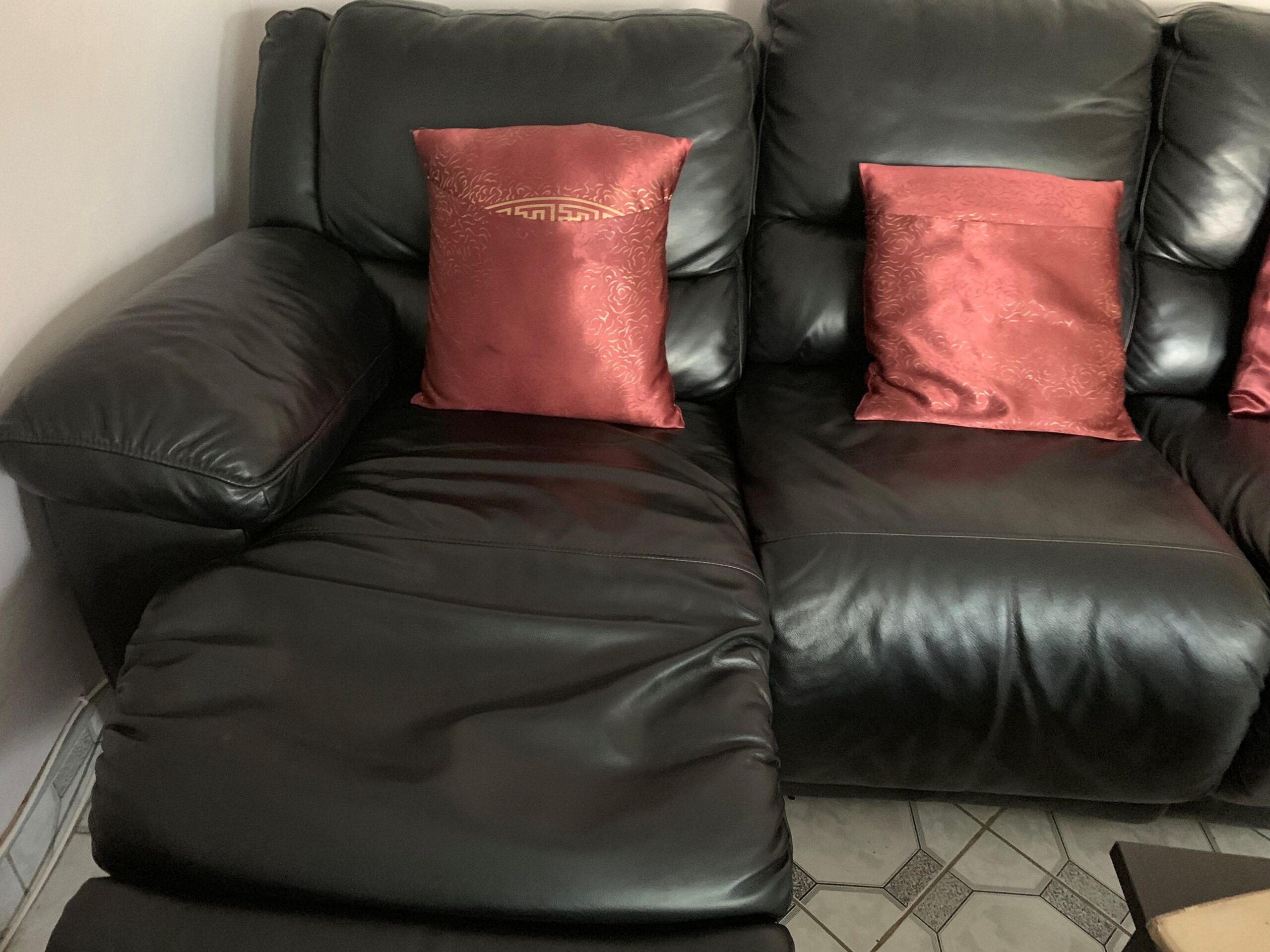 Italian Leather Sofa & Love Seat