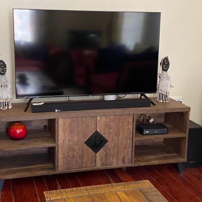 Brown 150cm by 40cm tv stand