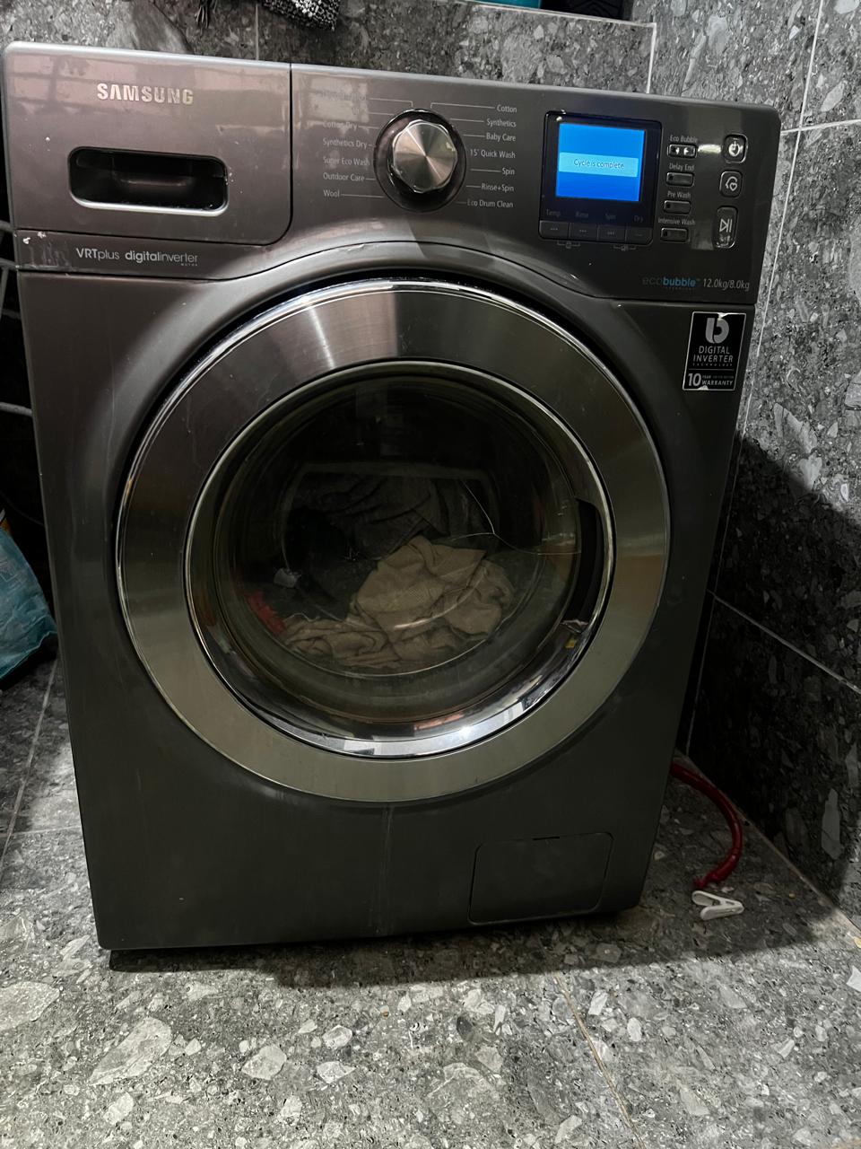 Clean Samsung 12/8kg Front Load Washing Machine
