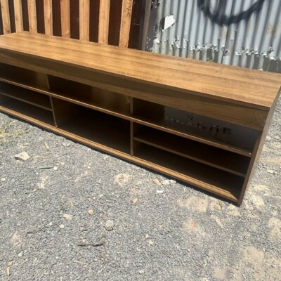 2-Meter Modern TV Stand (Mahogany Board Finish)
