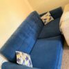 Modern Blue Velvet 2-Seater Sofa