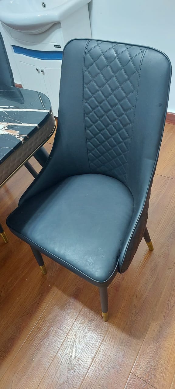 Modern Luxury Marble Top 6 Seater Dining Set