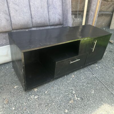 Black wooden tv stand