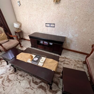 Classic Mahogany Wood Coffee Table Set + Tv Stand