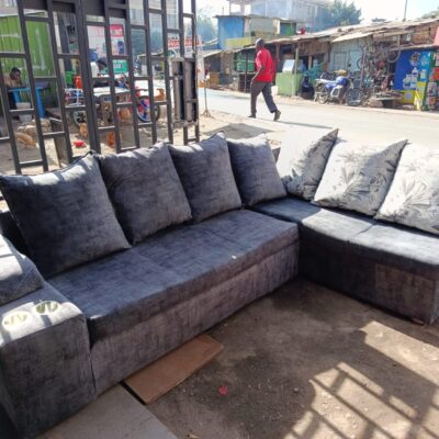 Clean 5-Seater Grey L-shaped Sofa
