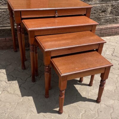 4 Piece Brown Nesting Table Set