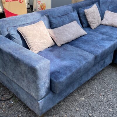 Newly used Blue L-Shape Sofa Set