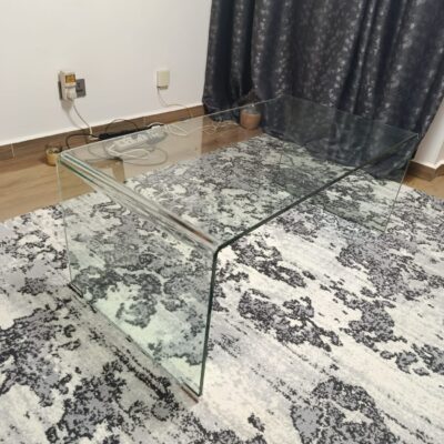 Waterfall Design Glass Coffee Table