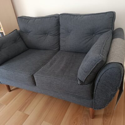 Custom-Made Grey 2-Seater Sofa