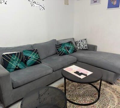 Grey L Shape sectional sofa Set