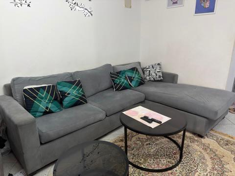 Grey L Shape sectional sofa Set
