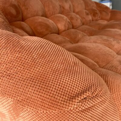 Orange 3-Seater Bubble Sofa