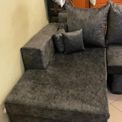 Dark Grey 4 Seater L-shaped sofa